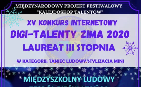 Sukcesy naszych uczestników na konkursie Digi-Talenty Zima 2020